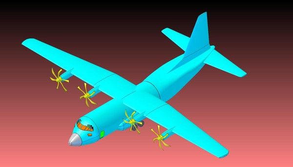 dwg c-130j aircraft solid assembly - C-130J (Rev) Aircraft Solid Assembly Model by RodgerSaintJohn